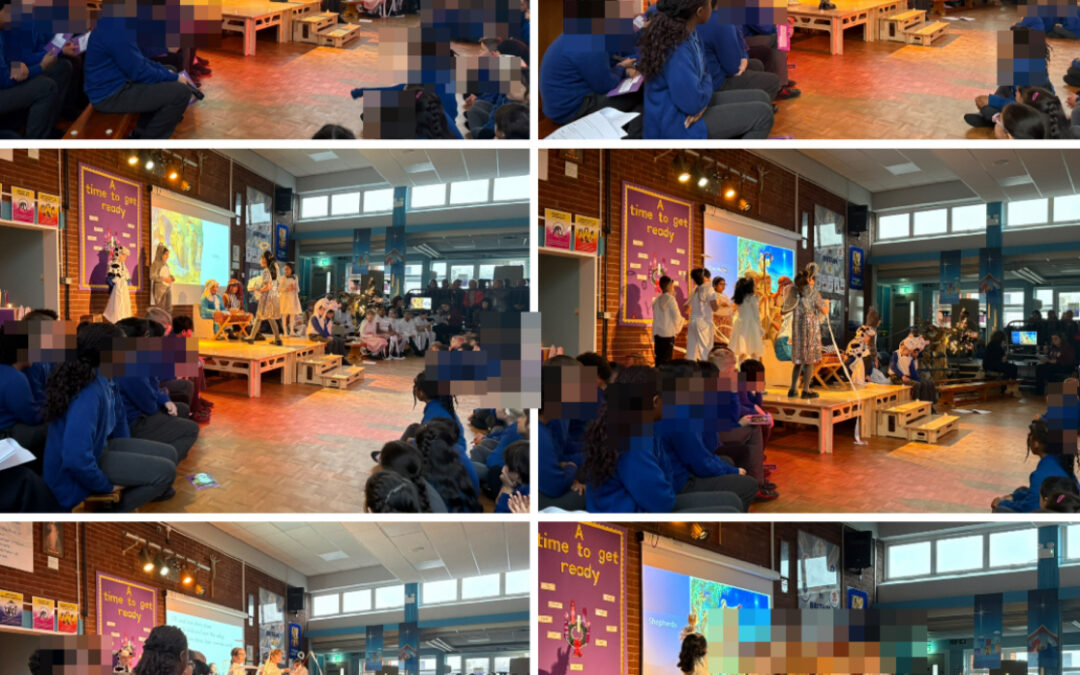 The birth of Christ, shepherd and angels